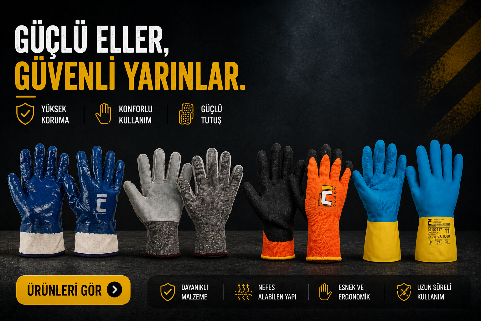 İş eldivenleri kampanya görseli